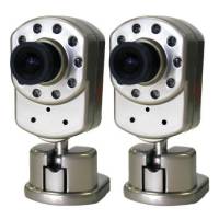 OC9702 Dual Pack Indoor 25ft Range Night Vision Color Audio Cameras