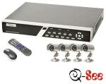 QH32DVR4C - 4 Channel H.264 Pentaplex DVR with 320GB and 4 CCD Cameras
