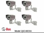 QSC480304 - High Resolution Color Camera w/100ft of Night Vision, 480TVL  4pack