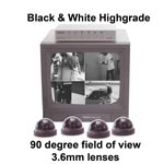 VSS40-DM - Black and White 4 Dome Camera Security System