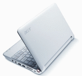 AOA110-1295/LU.S020A.012 8.9 inch Intel Atom 1.6GHz/ 512MB/ 8GB/ Linux Notebook Computer (White