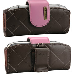 00553TMIN - TMobile Brown and Pink Horizontal Pouch for Sidekick III