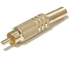 200-063 - Gold-Plated RCA Male Coaxial Connector