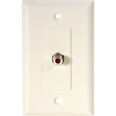 200-266WH - Decorator Style 1GHz F Connector Wall Plate