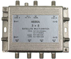 201-738 - 3 x 8 Satellite Multi-Switch
