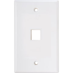 201-WH - White Keystone Style Standard Wallplate