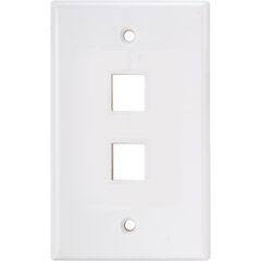 202-WH - Keystone Style Port Wallplate - White