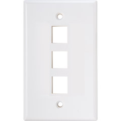 203-WH - Keystone Style Port Wallplate - White