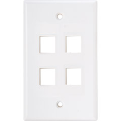 204-WH - Keystone Style Port Wallplate - White