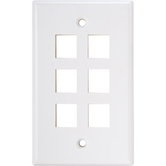 206-WH - Keystone Style Port Wallplate - White