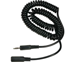 255-185 - Coiled 3.5mm Stereo Headphone Extension Cable