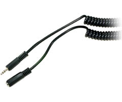 255-187 - Coiled 3.5mm Stereo Mini-Extension Cable