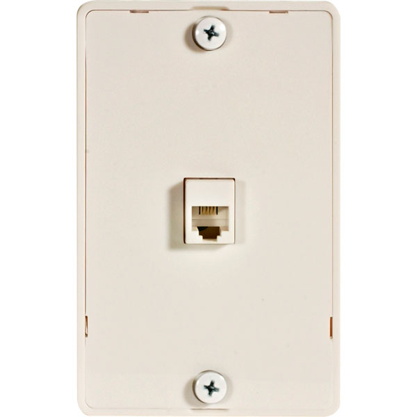 301-094WH - 4C UL Telephone Wall Plate