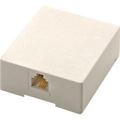 301-145WH - 4C UL Surface Modular Telephone Jack