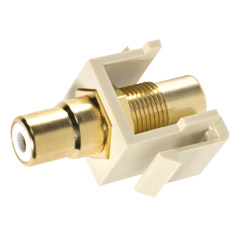 310-463IV - RCA Jack-To-Jack Keystone - White Band