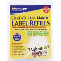 3202-0403 - White Matte CD Label Refills