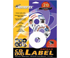 3202-0415 - LabelMaker Glossy CD/DVD Label Refills