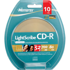 3202-4532 - 52x Write-Once CD-R with LightScribe Technology
