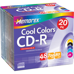 3202-4620 - 48x Cool Colors Write-Once CD-R