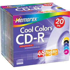3202-4620 - 48x Cool Colors Write-Once CD-R