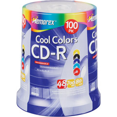 3202-4652 - 48x Cool Colors Write-Once CD-R Spindle