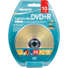 3202-5527 - 16x Write-Once DVD+R with LightScribe Technology