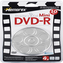 3202-5665 - 4x Write-Once Mini DVD-R in ''Director's Cut'' Tin Can