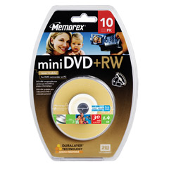 3202-5672 - 4x Rewritable Mini DVD+RW Spindle Blister Pack