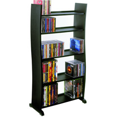 3563-5196 - Side Wave Wood Multimedia Shelf Unit