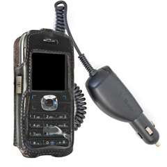 40081TMIN - TMobile Napa Leather Fitted Case and Vehicle Power Charger for Nokia 6030