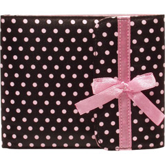 55487 - 16-CD Black Polka Dot Media Wallet