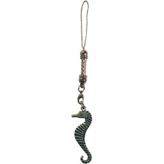 60-1376-05-XC - Black and Silver Seahorse Charm