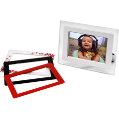 7FF1MS - 7'' Clear Digital PhotoFrame Special Edition with Interchangeable Frames