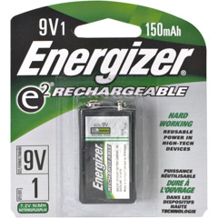 9VNH ENERGIZER - Rechargeable 9V NiMH Battery