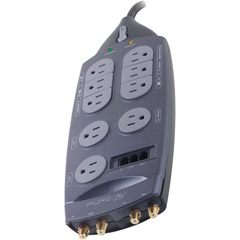 F9A923fc08 - 9-Outlet PureAV Home Theater Surge Protector by Belkin