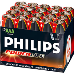 AAA20 PHILIPS - AAA Alkaline Batteries Bulk Packs