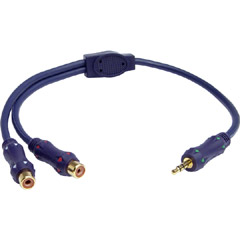 ARX-MA302 - Stereo Y-Adapter Cable 3.5mm Male to 2 RCA Females