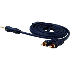 ARX-MINI330 - Stereo Y-Adapter Cable 1 3.5mm Male to 2 RCA Males
