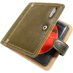 BA-160303 - 16-CD Olive Ultra-Thin Media Wallet