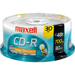 CDR-700PW48/25 - 48x Printable Write-Once CD-R for Data