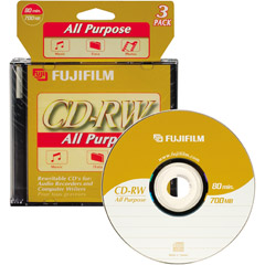 CDRW-80DA/3 - Rewritable CD-RW for Audio