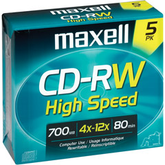 CDRW-700HS/5 - 12x High-Speed Rewritable CD-RW