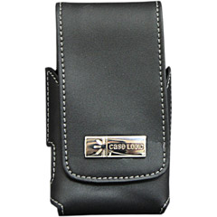 CLP113V3B - Universal Vertical Slim Leather Pouch with White Stitching