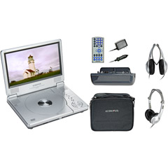 D-1812PK - 8'' Widescreen Portable DVD Player Bundle Pack