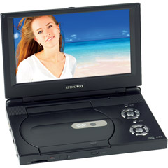 D-1917 - 9'' Slim Line Portable DVD Player