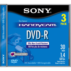 DMR-30/3PK - 8cm Write-Once DVD-R for Camcorders