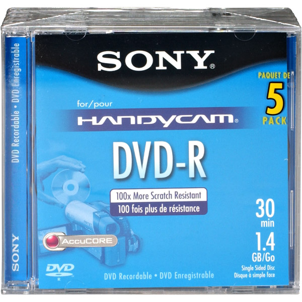 DMR-30/5 - 8cm Write-Once DVD-R for Camcorders