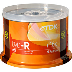 DVD-R47FCB/50 - 16x Write-Once DVD-R Spindle