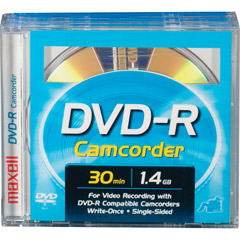 DVD-R CAM/3PK - 8cm Write-Once DVD-R Removable Disc for DVD Camcorders