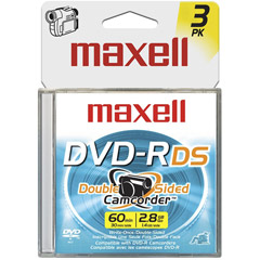 DVD-R CAMDS/3PK - 8cm Write-Once DVD-R for Camcorders